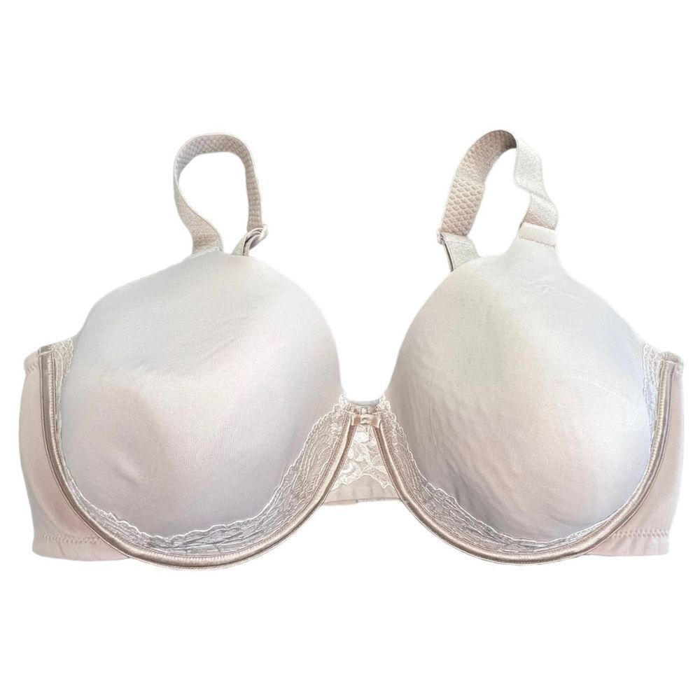 Vanity Fair Nude Padded Smooth Underwire Bra With Lace Detail